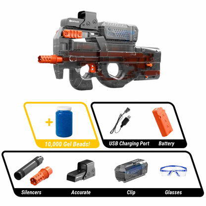 Electric Gel Bead Blaster Toy | P90 Style - Outdoor Game for Kids