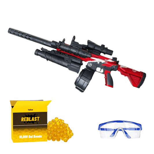 Electric Gel Water Bead Blaster Toy | SCAR SSR Style - Outdoor Game for Kids Red