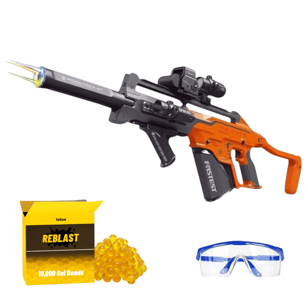 Electric Gel Water Bead Blaster Toy | Vector - Outdoor Game for Kids Orange
