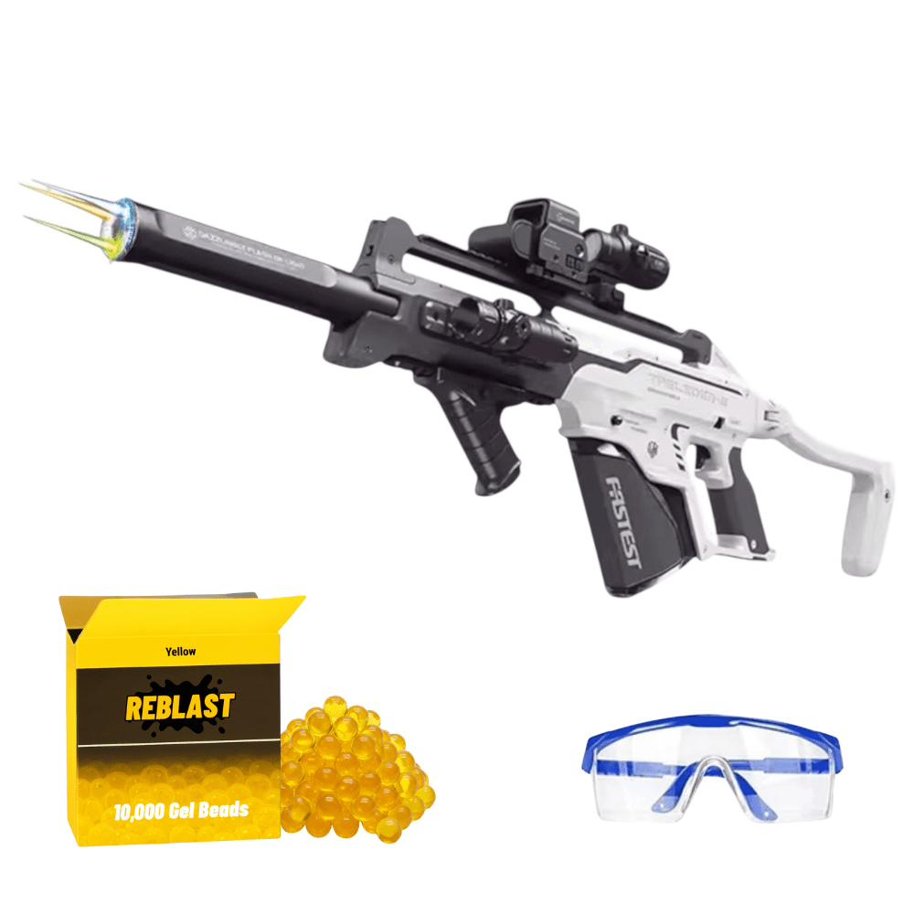 Electric Gel Water Bead Blaster Toy | Vector - Outdoor Game for Kids White