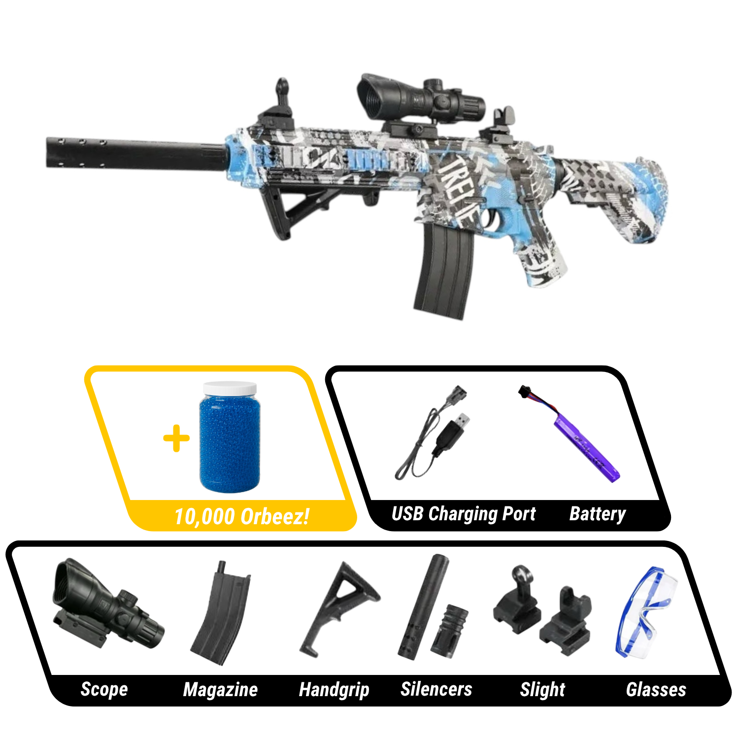 Orbeez Gun Assault Rifle M4A1 Urban Tactical