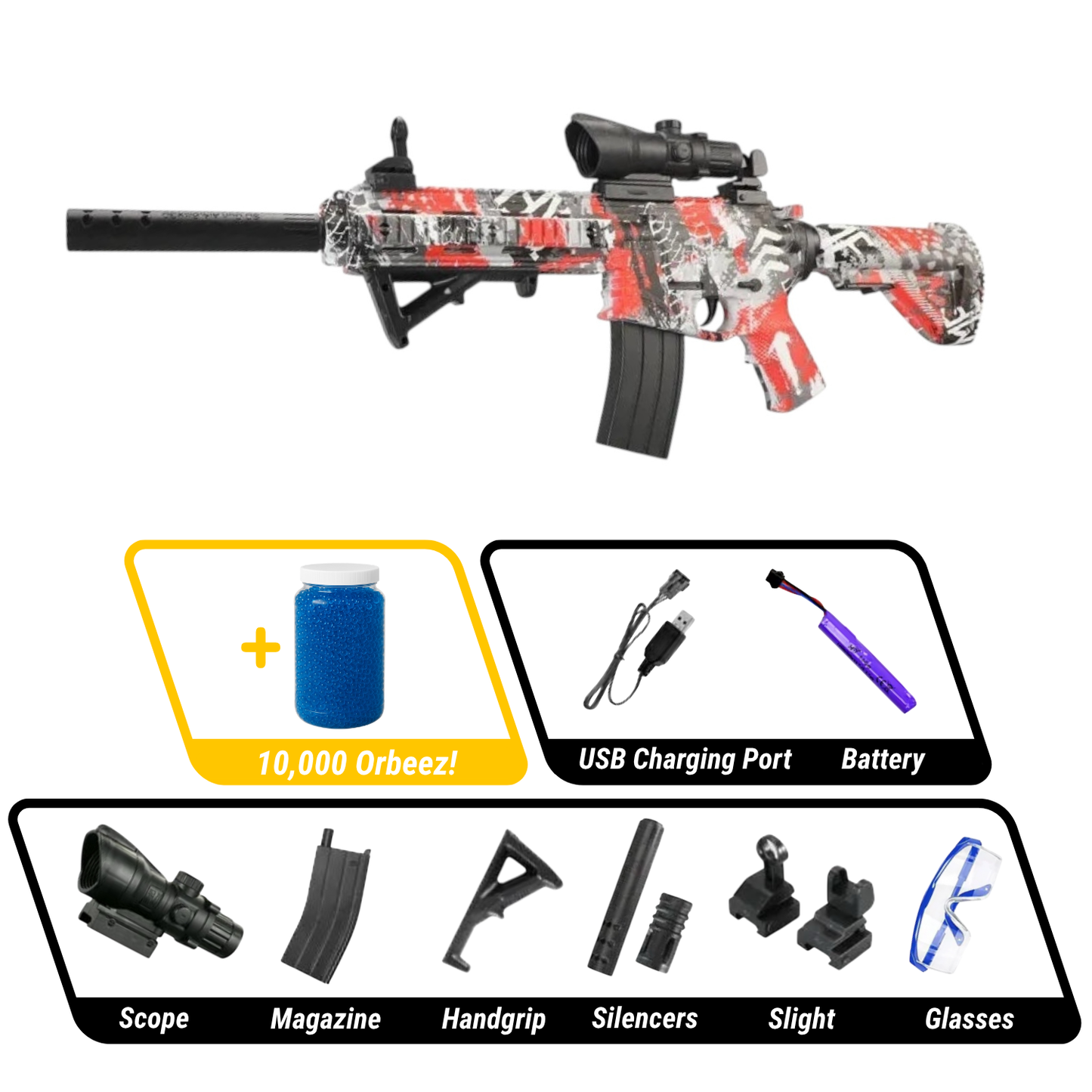 Orbeez Gun Assault Rifle M4A1 Urban Tactical